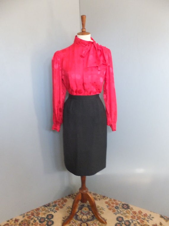 Vintage Sasson, 1980s Skirt, Petite, Career Skirt,