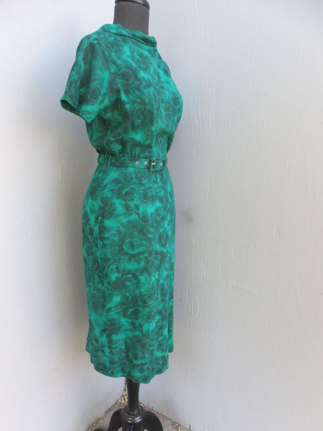 Vintage Wiggle Dress, Green Dress, Sexy Dinner or Cocktail Dress, Custom  Made, Side Metal Zipper - Etsy