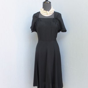 1940s/50s Dress, New Look, Black Swing Style Fit and Flare, LBD, Cocktail or Dinner Dress