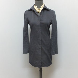 Vintage ESPRIT Navy Blue Raincoat Sportswear Dress Coat or Long Jacket Button Front bust size 34 Small
