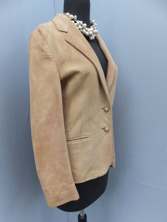 Vintage SUEDE Leather Jacket, 70s, Peter Caruso, … - image 3