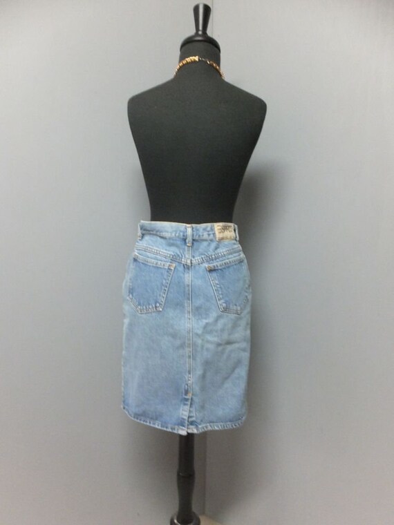 1980s/90s ESPRIT JEANS Denim Skirt Short All Seas… - image 5