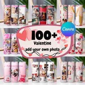 100+ Lägg till ditt eget foto Tumbler Wrap Bundle, Egen foto Självredigerbar Tumbler, Canva Redigerbar Tumbler, Egen foto Sublimering, 20 oz Redigerbar