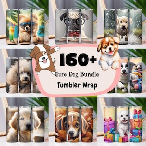 Cute Dog Tumbler Wraps bundle, Dog Lover Tumbler Wrap bundle, Dogs Sublimation Bundle, Dog PNG Bundle, Designer Tumbler Sublimation Designs
