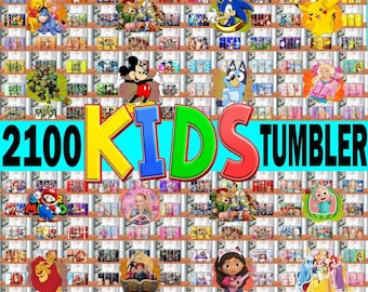 2100+ Mega Cartoon Tumbler Wrap Bundle PNG Sublimation Design Digital Download 12oz kids sippy Tumbler Wrap Png File