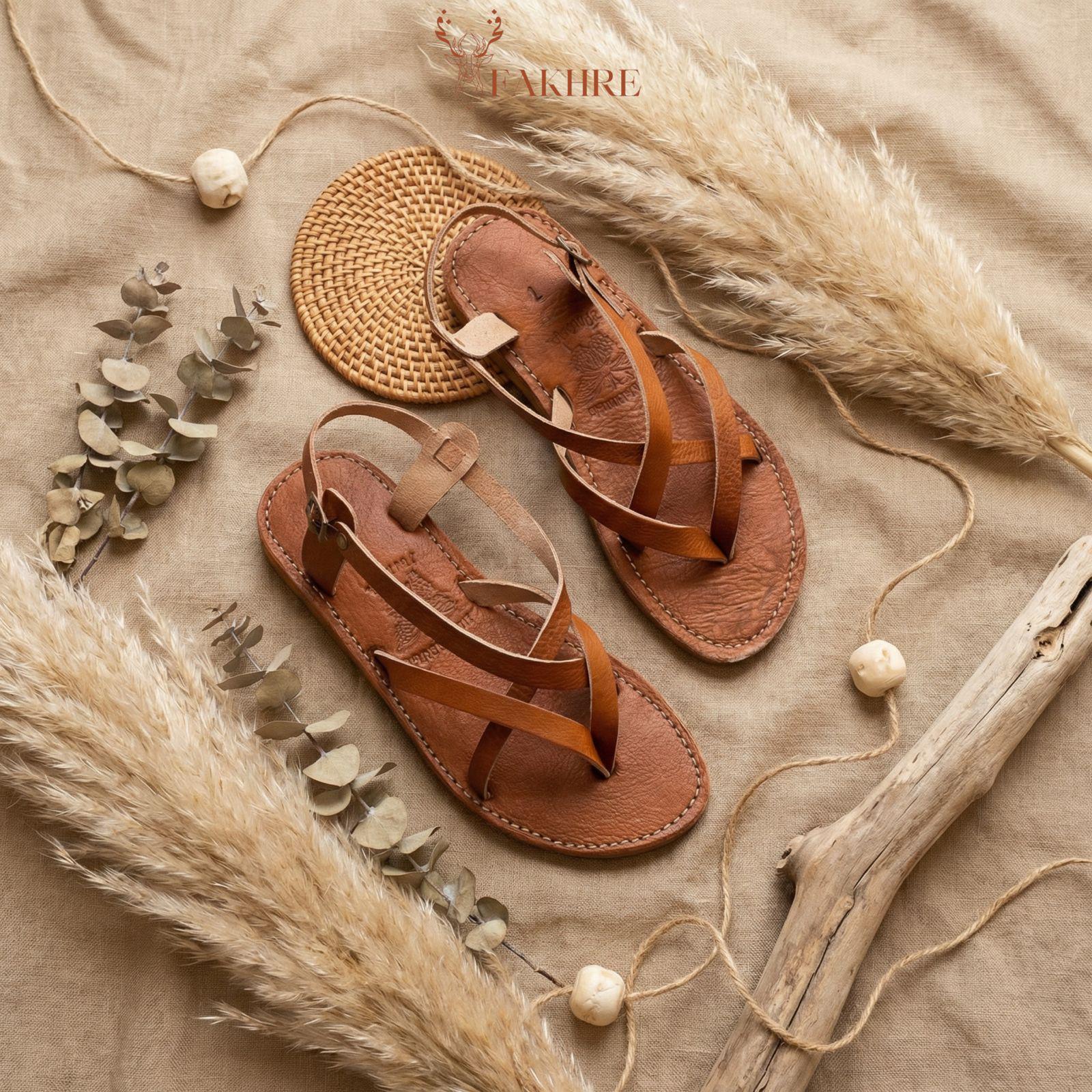 Handmade Moroccan Leather Gladiator Sandals for Women, Boho 