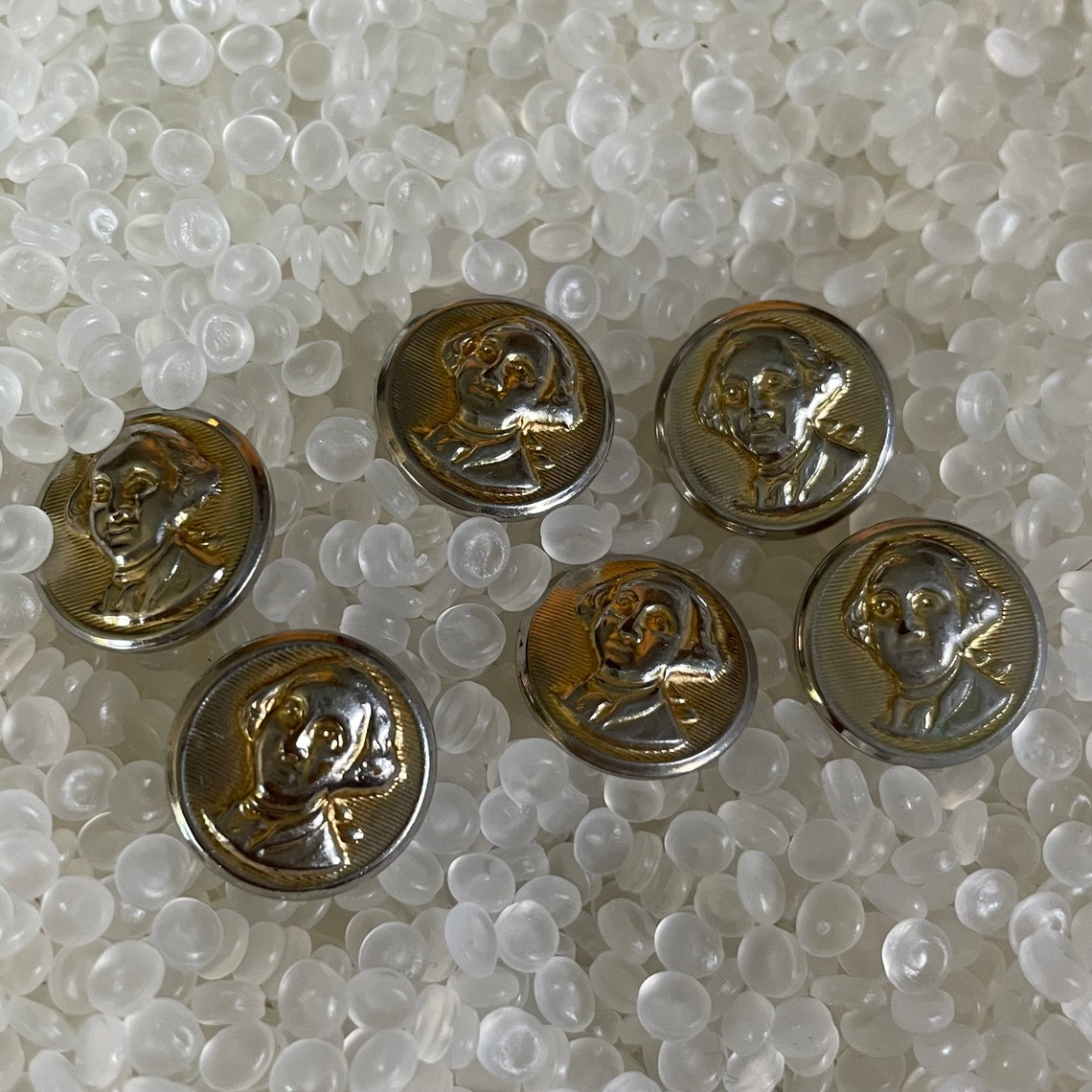 Brass Buttons Set of 6 Dome Buttons 5/8 Inch Buttons Etsy