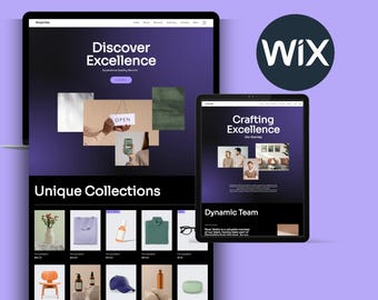 WIX Website Template, Website Template, Website Design, Website Theme, Small Business Website Template, Ecommerce, Online Store