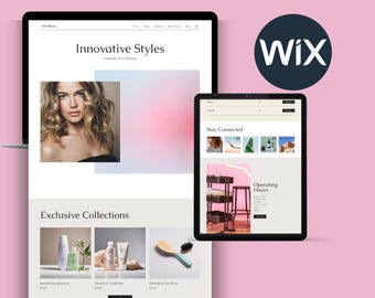 Customizable Wix Hair Salon Website Template - Perfect for Stylish and Modern Salons! Easy to Edit & Launch