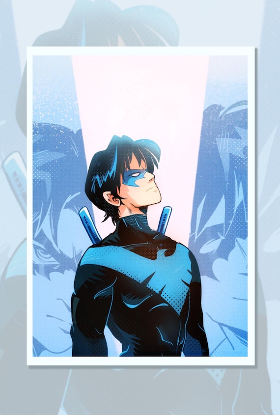 Nightwing - Shimmer Art Print - Nightwing - 7 X 5 Inches - Etsy