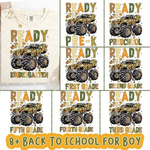 Preppy Back To School Bundle For Boys Bundle PNG, School Boy PNG, Truck For Boy, Pre-K Kindergarten 1st/2nd 3rd Grade Png Sublimation Design