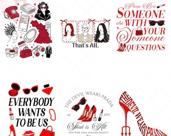 The Devil Wears Prada PNG Bundle, Devil Wears Prada, Movie Lover Gift, Gift For Mom, Miranda Priestly, Devil Prada Files, Devil Prada Movie