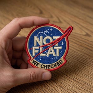 Artemis II Broderad Tygmärke, Inte Platt Vi Kontrollerade, NASA Rymdentusiast Gåva