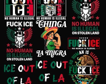 10+ Bundle di PNG con la bandiera del Messico "F*ck ICE", PNG con il fascismo, PNG con l'abolizione dell'ICE, Attivista per i diritti umani di sinistra liberale, Pro immigrazione e anti deportazione