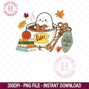 Ghost Reading Books Halloween PNG,Fall Shirt Design,Fall Png,Autumn Festival Png Book Lovers Png