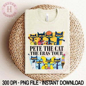 Pete El Gato The Eras Tour Png, Libros para Niños Png, Vida de Maestro Png, Amante de los Libros Png, Kindergarten Png, Linda Camisa de Maestro Png