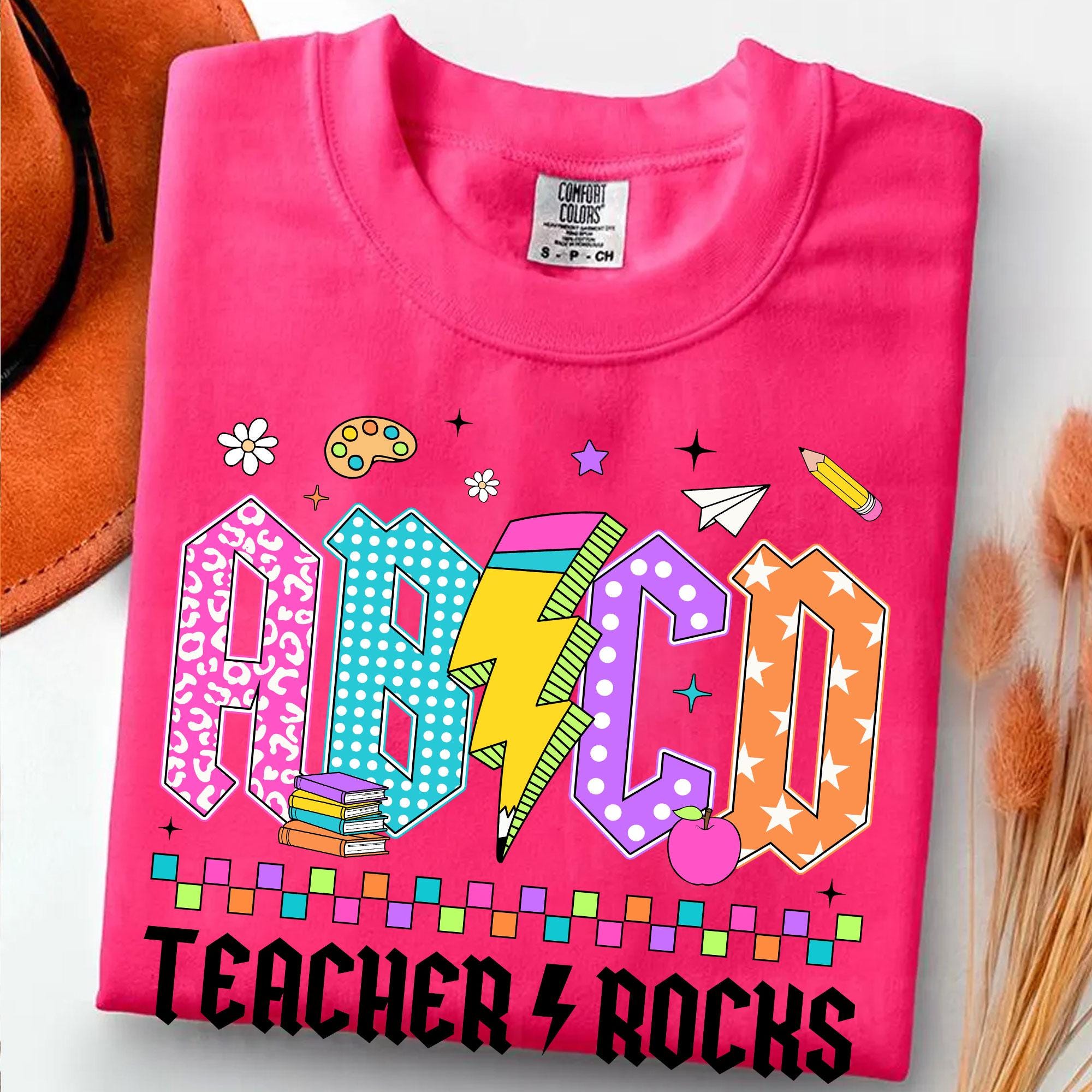 Abcd Teacher Rocks Png, Lightning Bolt Teacher Png, Back to School Png ...