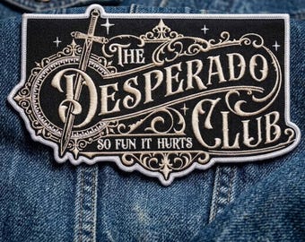 Parche bordado de The Desperado Club, parche inspirado en Dungeon Crawler Carl, parche termoadhesivo/para coser de Donut Mongo, regalo literario de fantasía