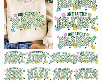 10+ Checkered St Patrick's Day Mama Bundle Png, St Patrick's Day Mama Mini Png, St Patricks Day Png, St Patty's Day Png, St Patty's Day Png