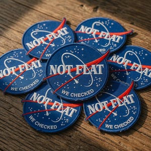 Artemis II Broderad Tygmärke, Inte Platt Vi Kontrollerade, NASA Rymdentusiast Gåva