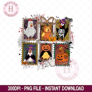 Retro Halloween Chicken Png, Chick Or Treat Png, Funny Spooky Chicken Png, Trendy Halloween Shirt Design, Spooky Season Png, Pumpkin Png