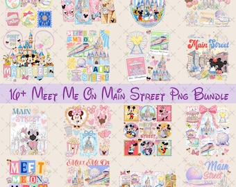 Paquete PNG "El lugar más mágico de la Tierra", "Encuéntrame en la calle principal", "Camiseta a juego para viaje familiar", "Castillo mágico de dibujos animados", archivo digital