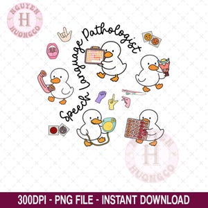 Orthophoniste Funny Goose SLP Png, Orthophonie png, SLP Squad png, Orthophoniste png, Orthophonie,SLP png