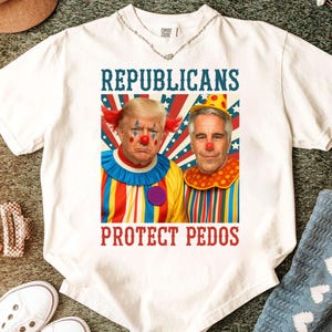 Republicanos protegen a pedófilos, anti Trump PNG, diseño divertido de protesta política, antirrepublicano, declaración activista PNG, humor político liberal