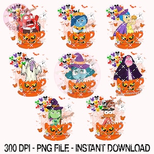Spooky Inside Out Characters Halloween Png,Halloween PNG, Halloween Character 2024, Trick Or Treat, Halloween Costume Png,Spooky Season Png
