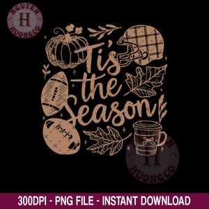 Tis the Season Football Png, Game Day Png Fall Vibes Png, Floral Fall Football png, Autumn Png Boho Floral Football Png, Football mom png