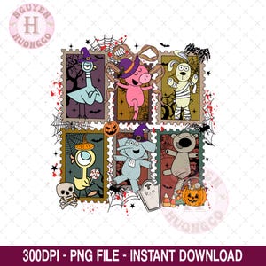 Retro Halloween Elephant and Piggie Png, Back To School Elephant And Piggie Png,Children Book Png, Teacher Library Book,Children&#39;s Character