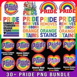 30種類以上のプライド素材で頑固なオレンジ色のシミを除去 Png、面白いレインボーLGBTQ+シャツデザイン Png、面白いプライド月間 Png、LGBTサポート昇華デザイン