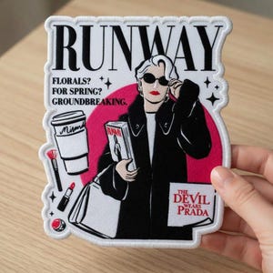 Parche bordado de la revista de pasarela de El diablo viste de Prada 2, parche con la frase "Eso es todo", parche inspirado en la película de moda, regalo para ella.