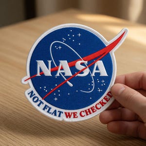 Artemis II Broderad Tygmärke, Blandad NASA Inte Platt Vi Kontrollerade Platt Jord Tygmärke, NASA Rymdentusiast Gåva