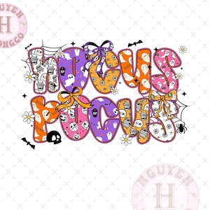 Hocus Pocu PNG, Preppy Halloween Png, Sandersonn Sisterss Png, Hocuss Pocu Halloween, Sorcières Png, Saison effrayante, Sublimation d'Halloween