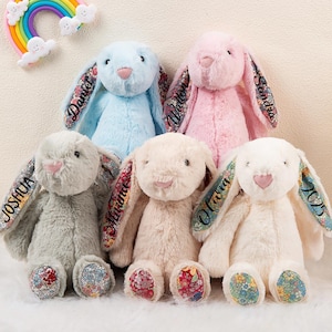 Personalized Plush Bunny: Custom Stuffed Animal, Easter Gift