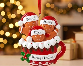 Personalized Gingerbread Christmas Ornament, Engraved Family Name Ornament, Ornament 2026, Christmas Decor