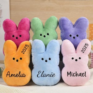 Ostern Peeps Bunny Plüschtier, personalisierte Peeps Bunnies, Mini Peeps Plüschpuppe, Osterkorb, Baby Ostergeschenk, Plüschhase, benutzerdefinierte Peeps Bunny