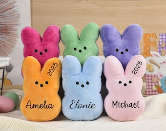 Conejito de Pascua personalizado de peluche: regalo de canasta de Pascua