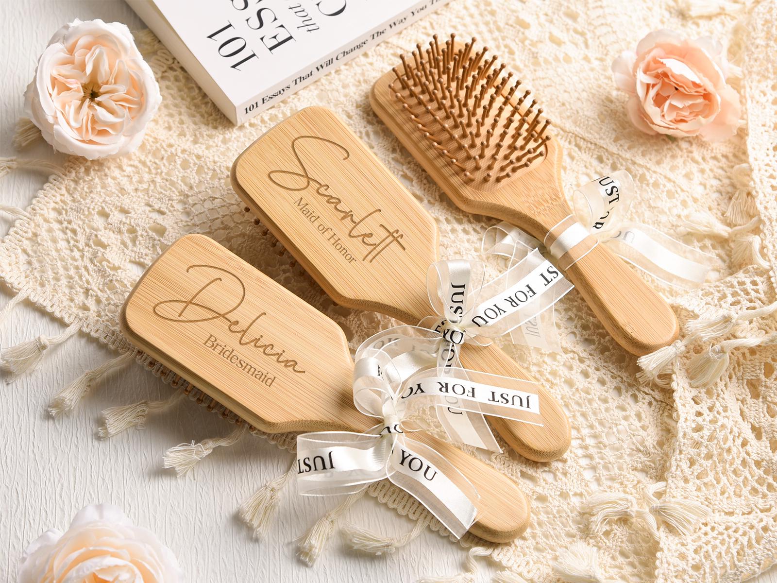 Custom Combs Engraved Bamboo Wood Hair Comb, Wedding Party Gifts - Etsy