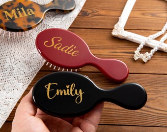Custom Engraved Name Styling Comb, Personalized Name Purse Comb, Mini Hair Comb, Wedding Bridesmaids Gift, Gift for Her