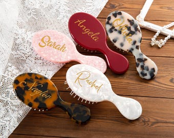 Personalized Engraved Hair Comb, Engraved Purse Comb, Custom Name Mini Acetate Comb, Gift for Her, Bridesmaid Gift