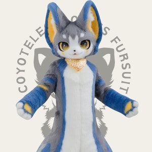 Blue Ocean Flying Mouse Fursuit Head, Custom Fursuit Head, Kenomo Theme Party, Fursuit Mask, Fur, Fursuit Preforms, Fursuit Fans, Cosplay