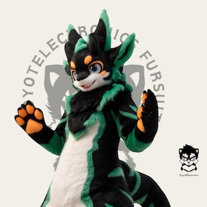 Green Devil Dragon Fursuit Head,Custom Fursuit Head,Kenomo Theme Party,Furry Fursona Mask,Furry,Fursuit Premade,Fursuit Fan,Cosplay