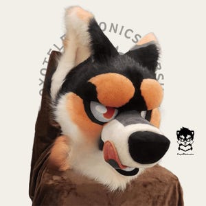 Lightning Cheese Puppy Fursuit Head, Custom Fursuit Head, Kenomo Theme Party, Fursuit Mask, Fur, Fursuit Preforms, Fursuit Fans, Cosplay