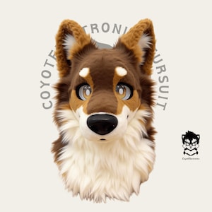 Cute German Shepherd Dog Fursuit Head, Custom Fursuit Head, Kenomo Theme Party, Fursuit Mask, Fur, Fursuit Preforms, Fursuit Fans, Cosplay