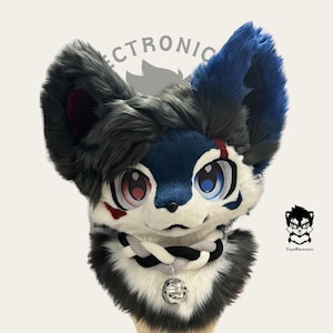 Trendy Big Ears Dog Fursuit Head, Custom Fursuit Head, Kenomo Theme Party, Fursuit Mask, Fur, Fursuit Preforms, Fursuit Fans, Cosplay