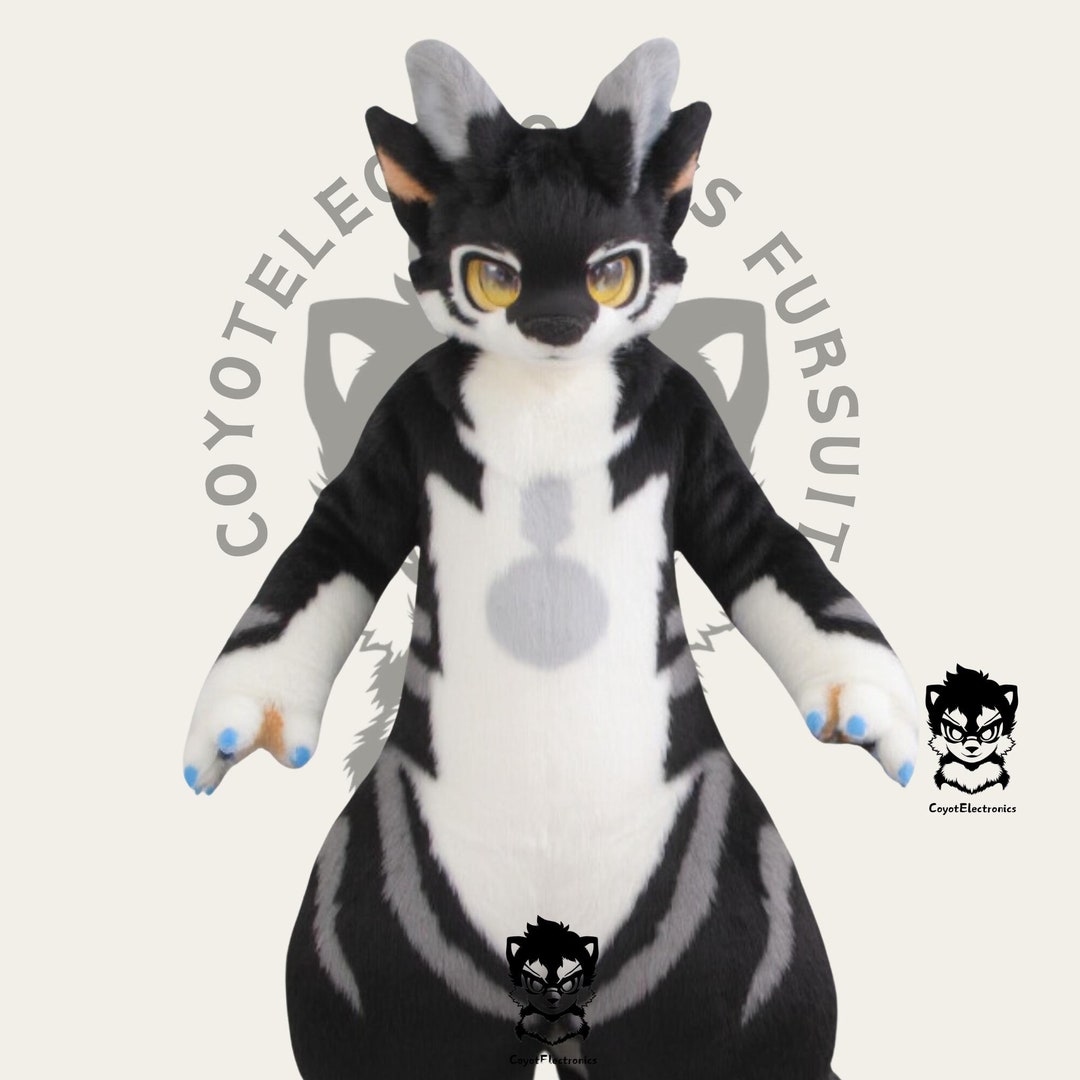 Black Dragon Long Tail Fursuit Costumes Suit Anime Teen & Adult