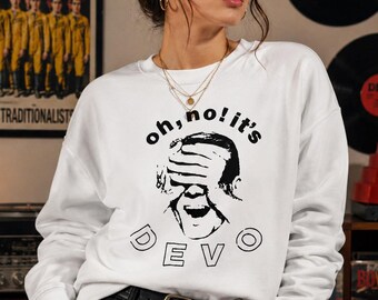 Devo Tour Sweatshirt - Vintage New Wave Band Devo Shirt, Oh No It's Tour Band Crewneck