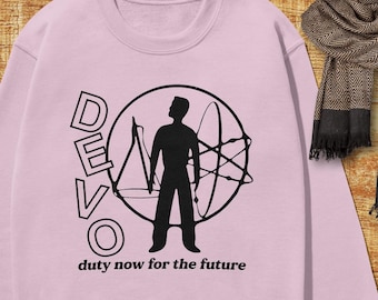 Felpa del tour dei Devo - Maglietta vintage anni '90, girocollo New Wave retrò 1973, grafica di una band alternative rock